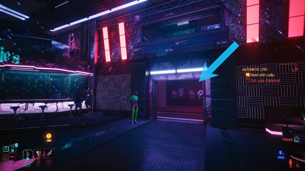 Door beside the bar  | Cyberpunk 2077