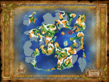 Map Location of where to use Lorelei’s Harp 2 | Dragon Quest VI