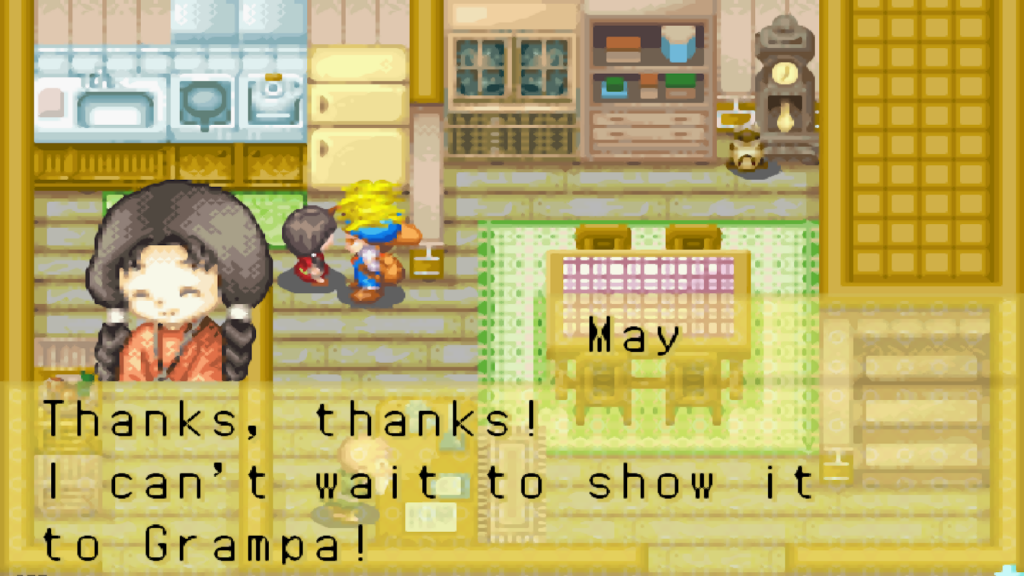 For some reason, May loves Animal Fodder | Harvest Moon: Friends of Mineral Town