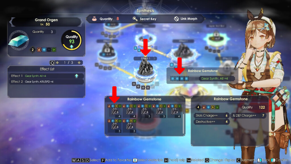 Adding a Rainbow Gemstone to the second Effect 1 loop | Atelier Ryza 3: Alchemist of the End & the Secret Key