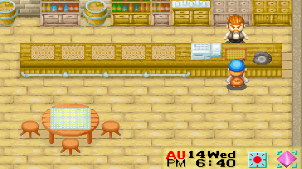 Doug almost never leaves the Inn | Harvest Moon: Friends of Mineral Town