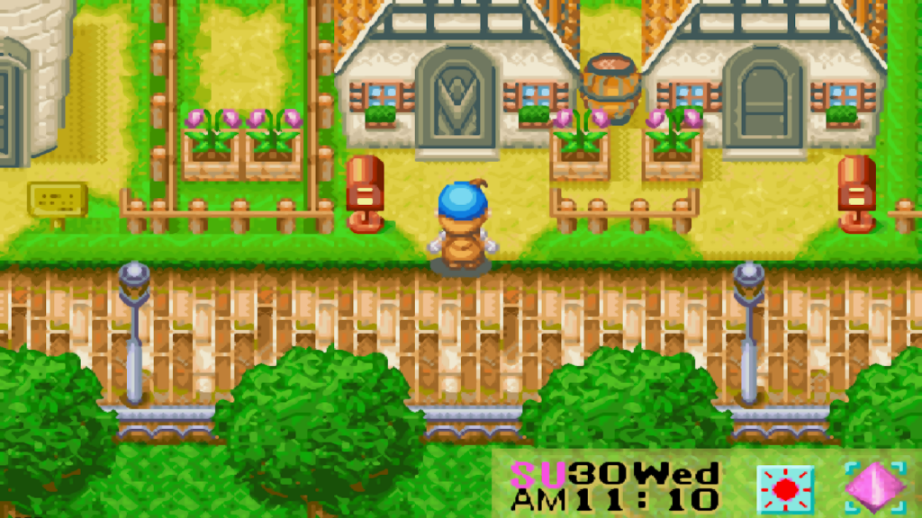 Location of Ellen’s house, next to the Library | Harvest Moon: Friends of Mineral Town