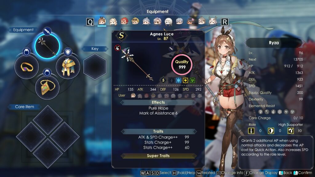 Ryza equipped with her ultimate weapon, Agnes Luce | Atelier Ryza 3: Alchemist of the End & the Secret Key