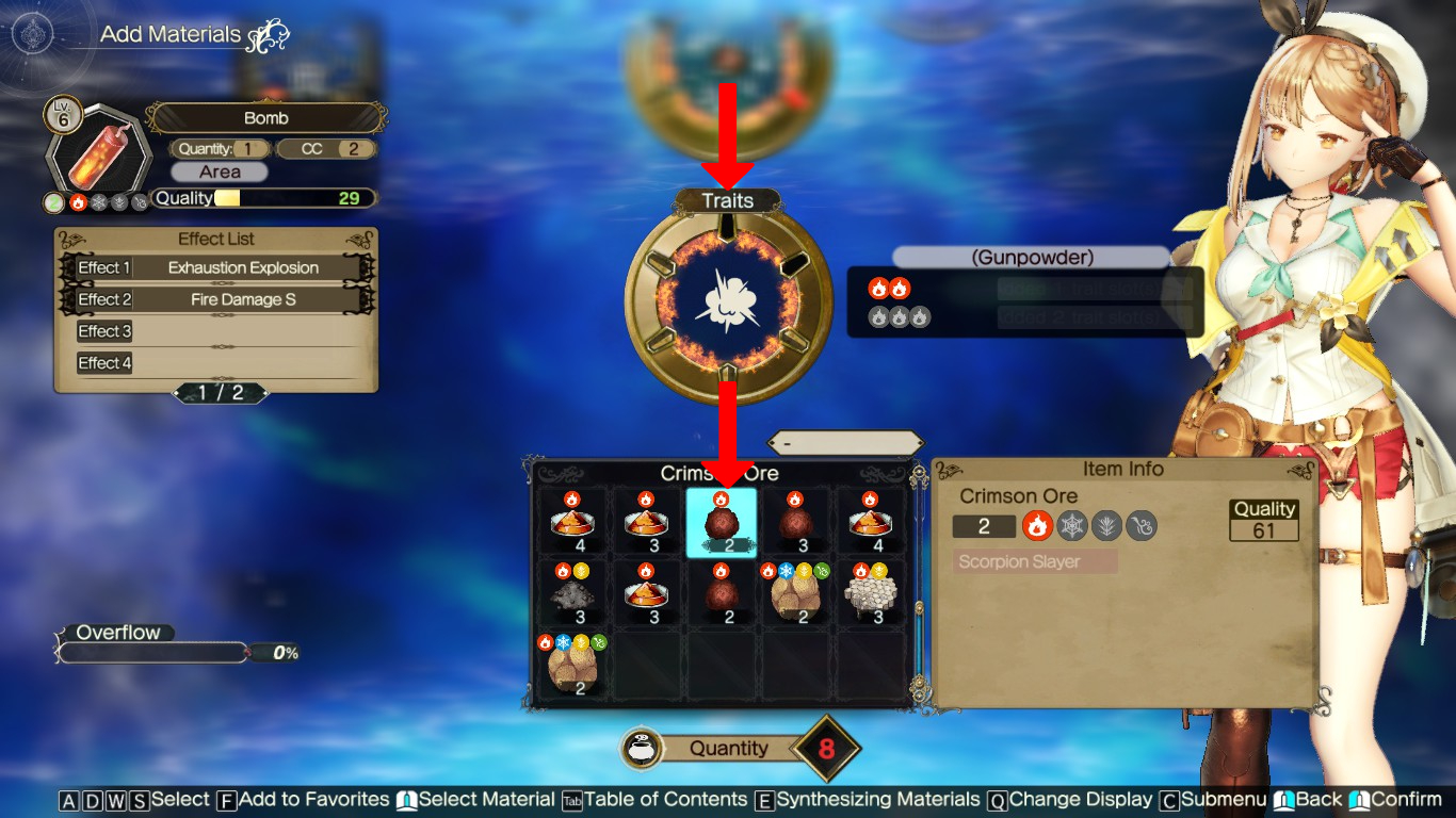 Inserting another Crimson Ore in the Traits loop | Atelier Ryza 2: Lost Legends & the Secret Fairy