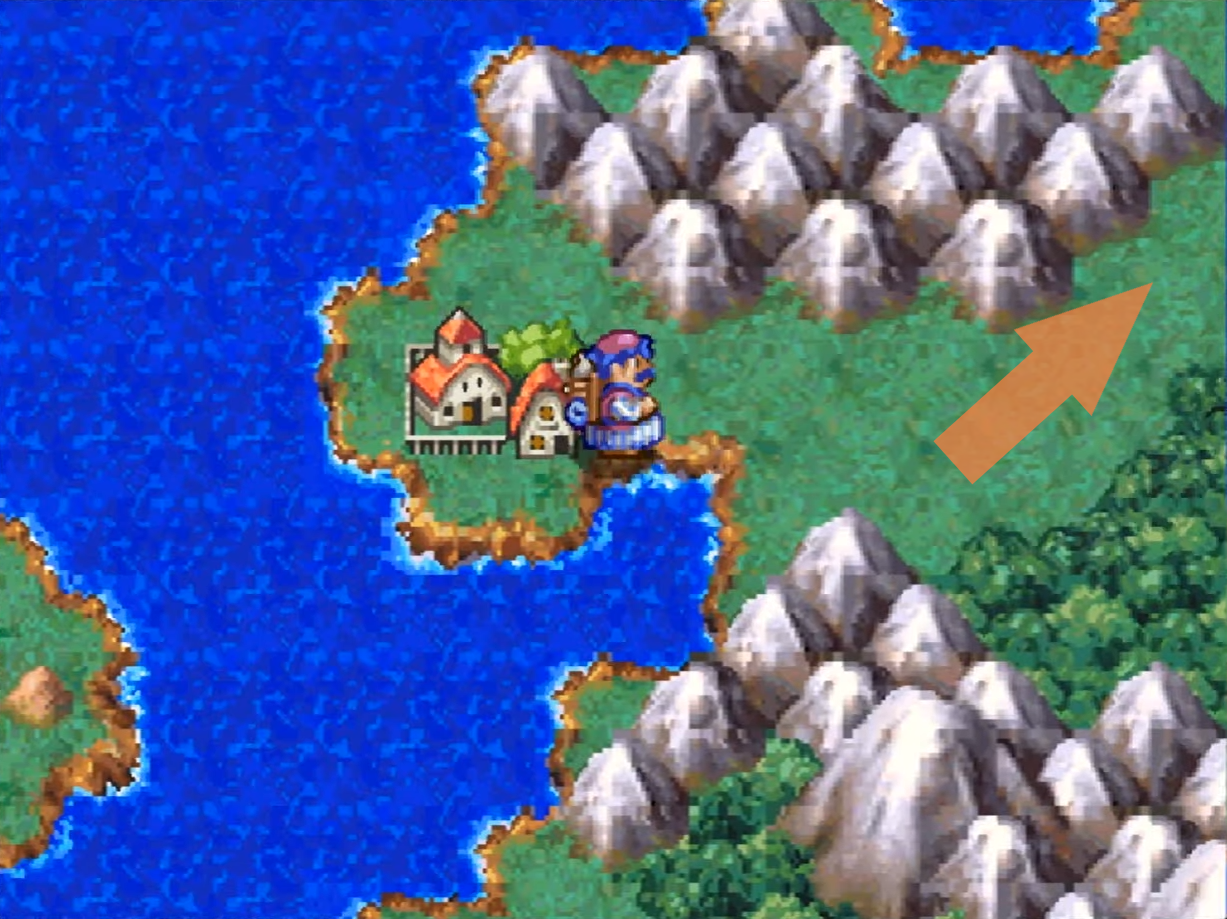 The path to the cave where you’ll find the Strongbox (1) | Dragon Quest IV