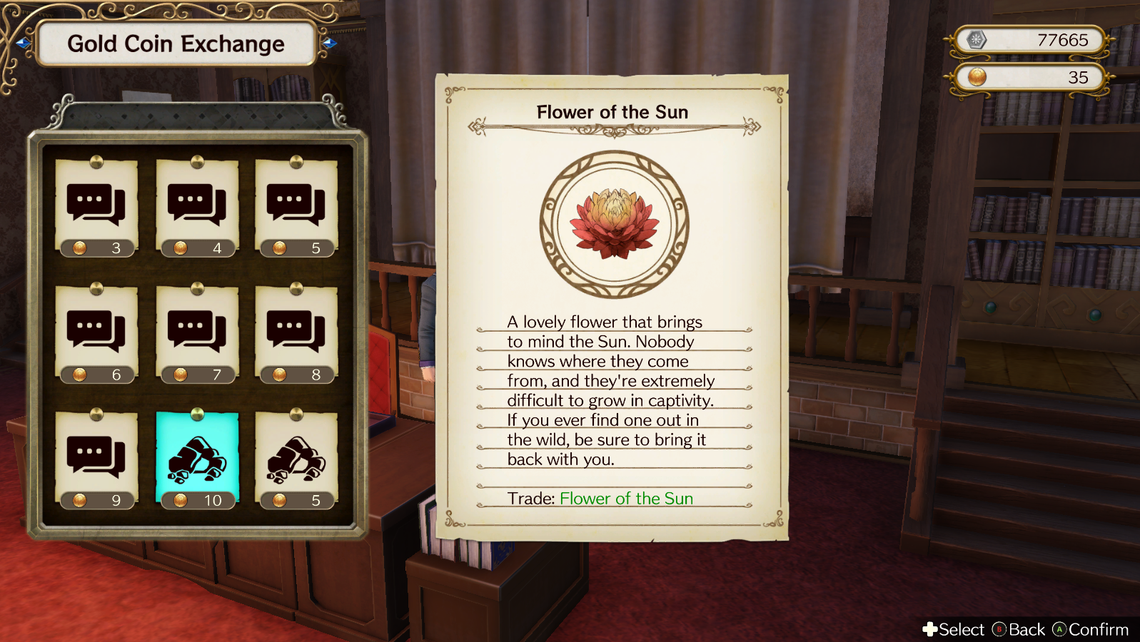 Lubart selling a "Flower of the Sun", aka the Solflower | Atelier Ryza: Ever Darkness & the Secret Hideout