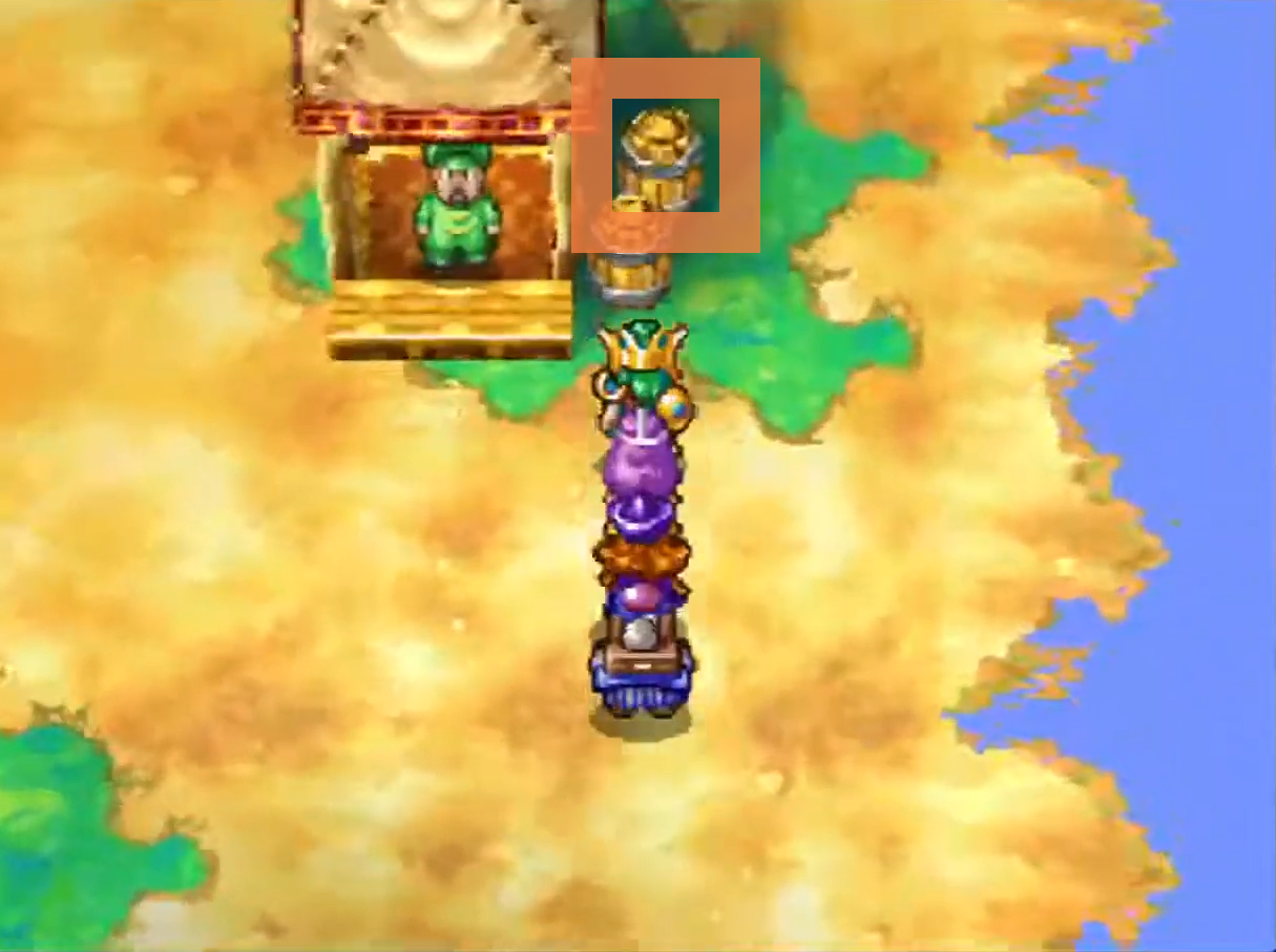 The Mini Medals and the Bunny Tail are inside these barrels (1) | Dragon Quest IV