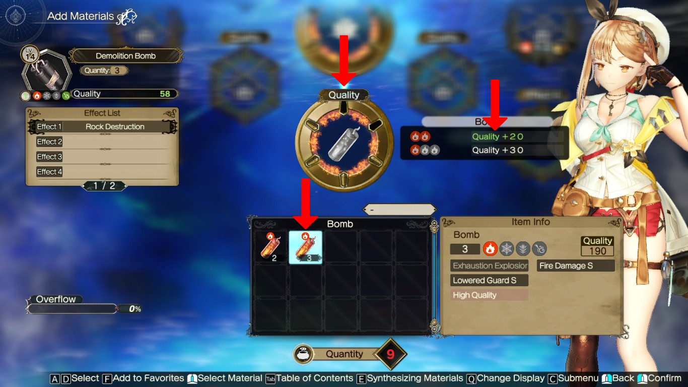 Inserting the Bomb in the Quality loop | Atelier Ryza 2: Lost Legends & the Secret Fairy