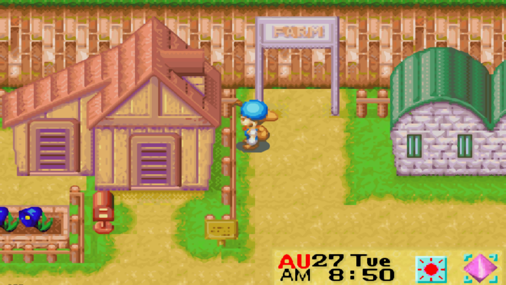 View of May and Barley’s house, Yodel Ranch | Harvest Moon: Friends of Mineral Town