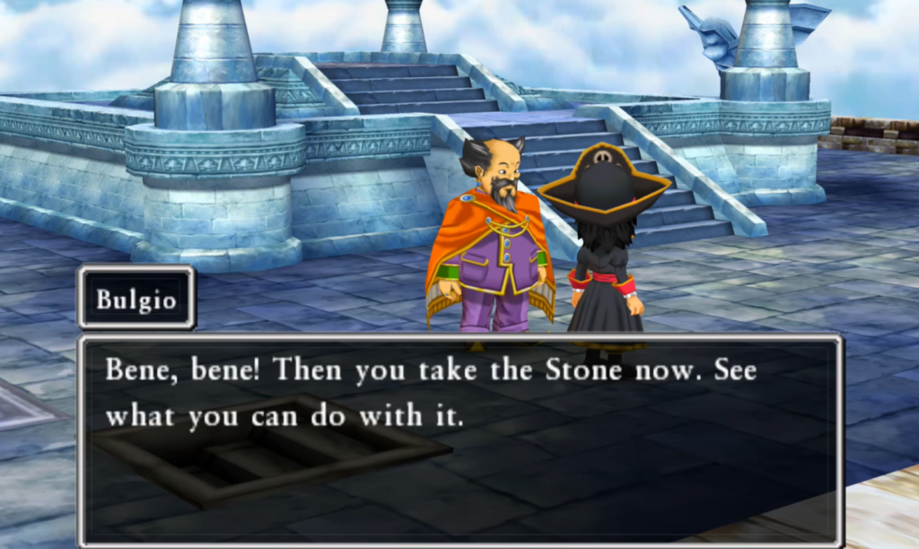 Bulgio will give you the Sizzling Stone once you reach the top of the tower | Dragon Quest VII