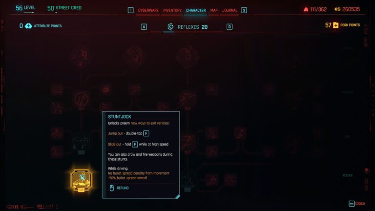 Cyberpunk 2077 2.02 Detailed Reflexes Attribute Guide - GamerZenith
