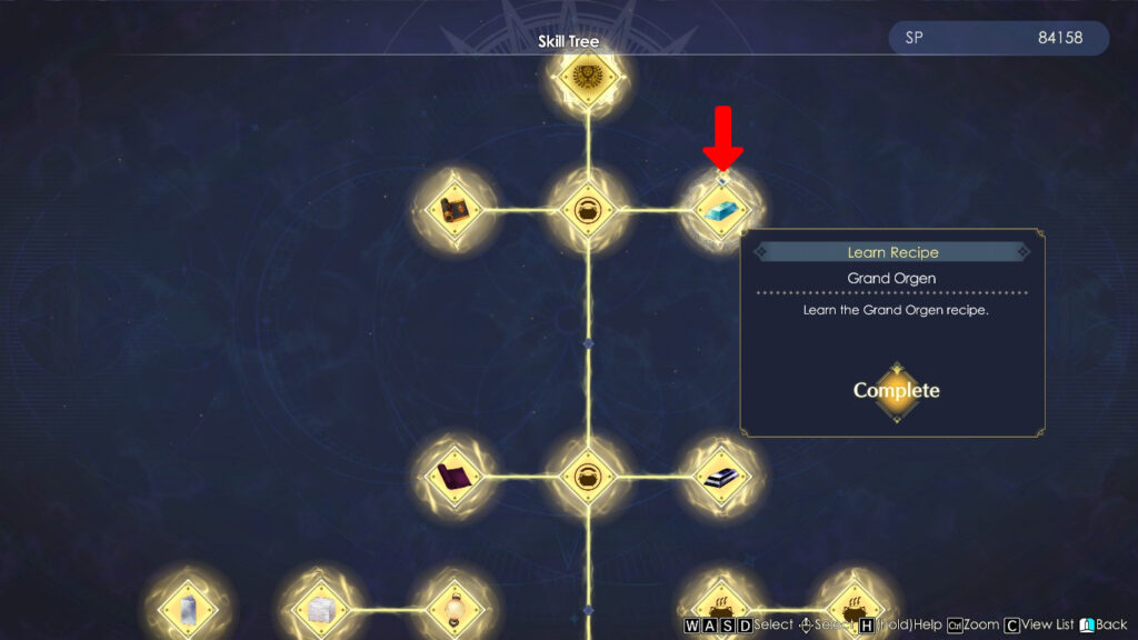 Grand Orgen node in the Skill Tree | Atelier Ryza 3: Alchemist of the End & the Secret Key