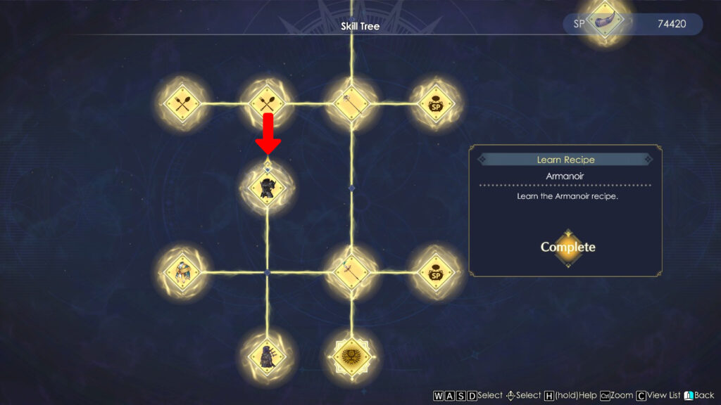 Armanoir node in the Skill Tree | Atelier Ryza 3: Alchemist of the End & the Secret Key
