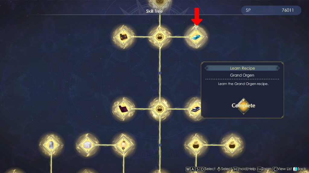 Unlocking the Grand Orgen node in the Skill Tree | Atelier Ryza 3: Alchemist of the End & the Secret Key