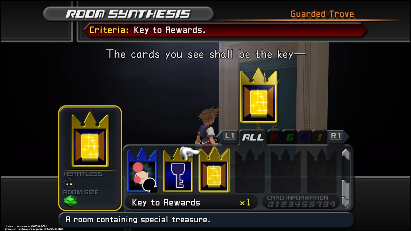 The Room of Rewards will usually have multiple map card requirements | Kingdom Hearts Re:Chain of Memories