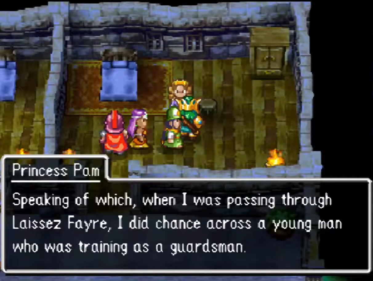 Talk to Pam and Rocky to learn about the two NPCs (1) | Dragon Quest IV
