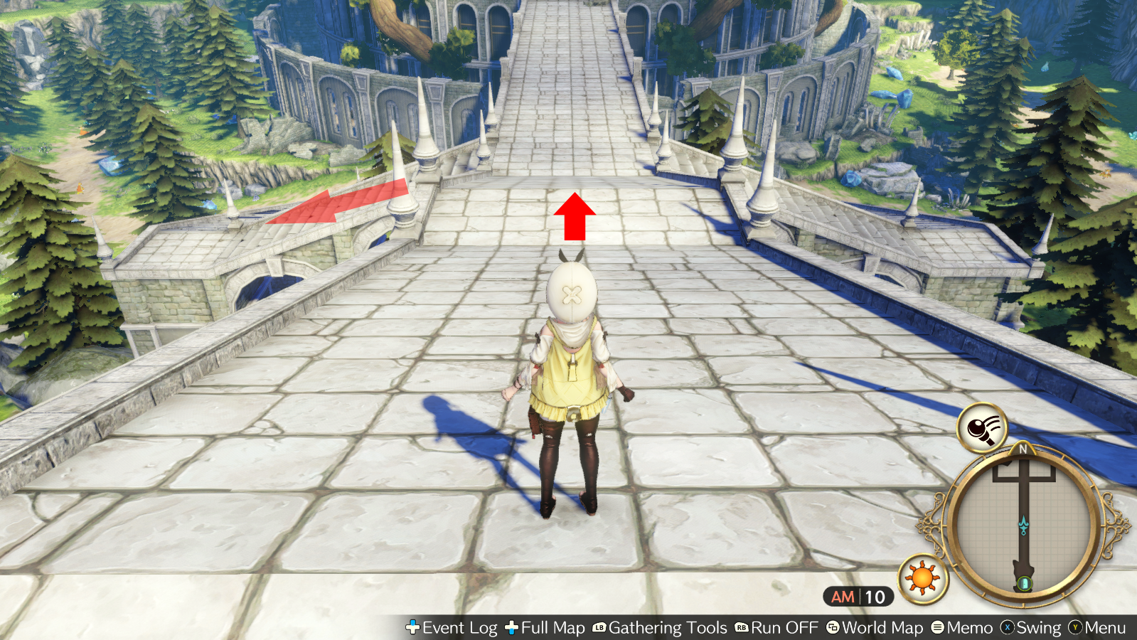 After you fast travel, head straight, then turn left and go down the stairs | Atelier Ryza: Ever Darkness & the Secret Hideout