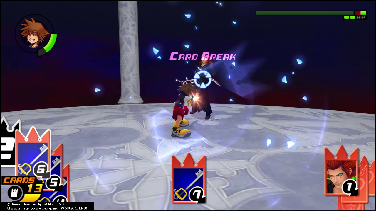 The perfect time to unleash your attacks on Axel is while he’s staggered | Kingdom Hearts Re:Chain of Memories