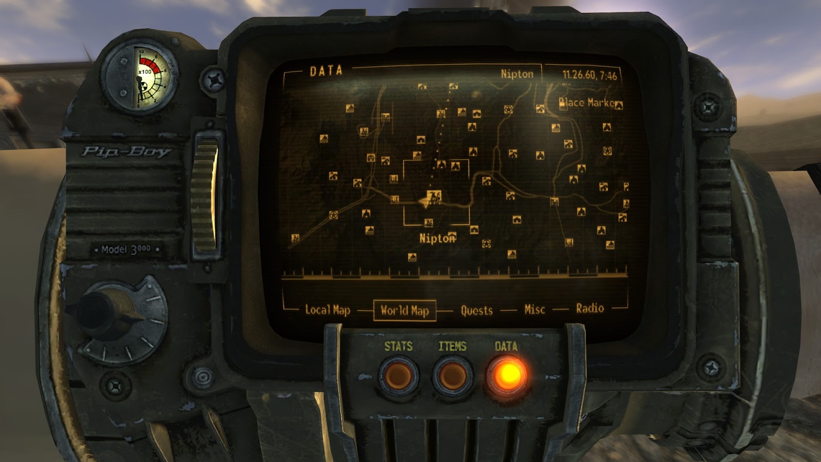 Nipton on the Wold Map | Fallout: New Vegas