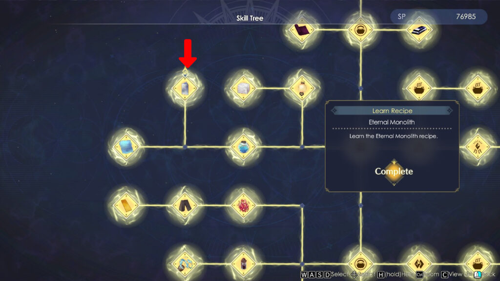 The Eternal Monolith node in the Skill Tree | Atelier Ryza 3: Alchemist of the End & the Secret Key