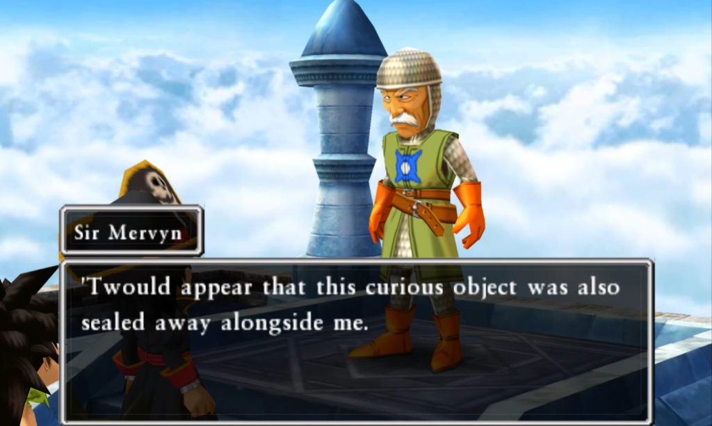 Sir Mervyn will give you a fragment after you resurrect him | Dragon Quest VII