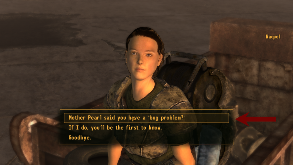 Dialogue option to select | Fallout: New Vegas | Fallout: New Vegas