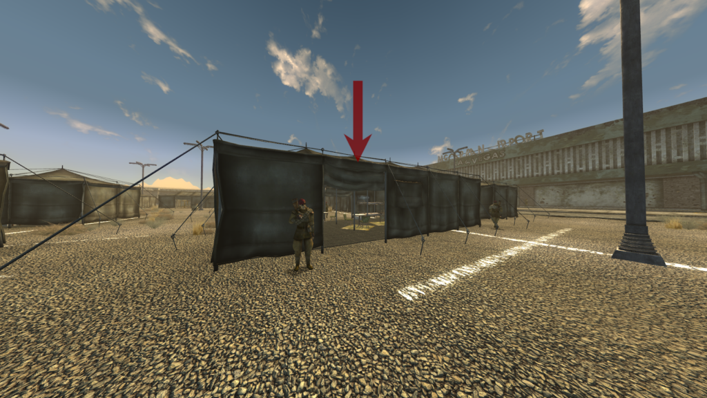 Closer view of the First Recon tent | Fallout: New Vegas