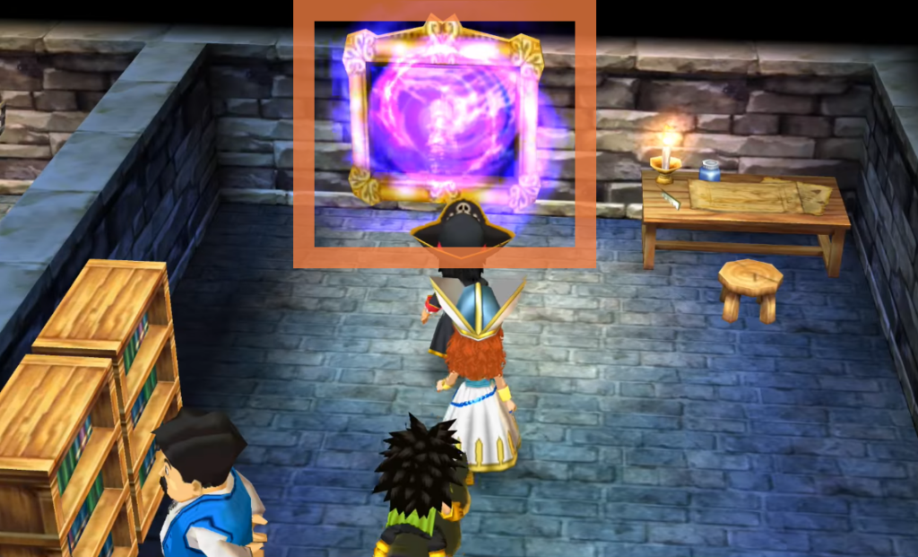 Pull this level and then touch the painting in Salvador’s basement (3) | Dragon Quest VII
