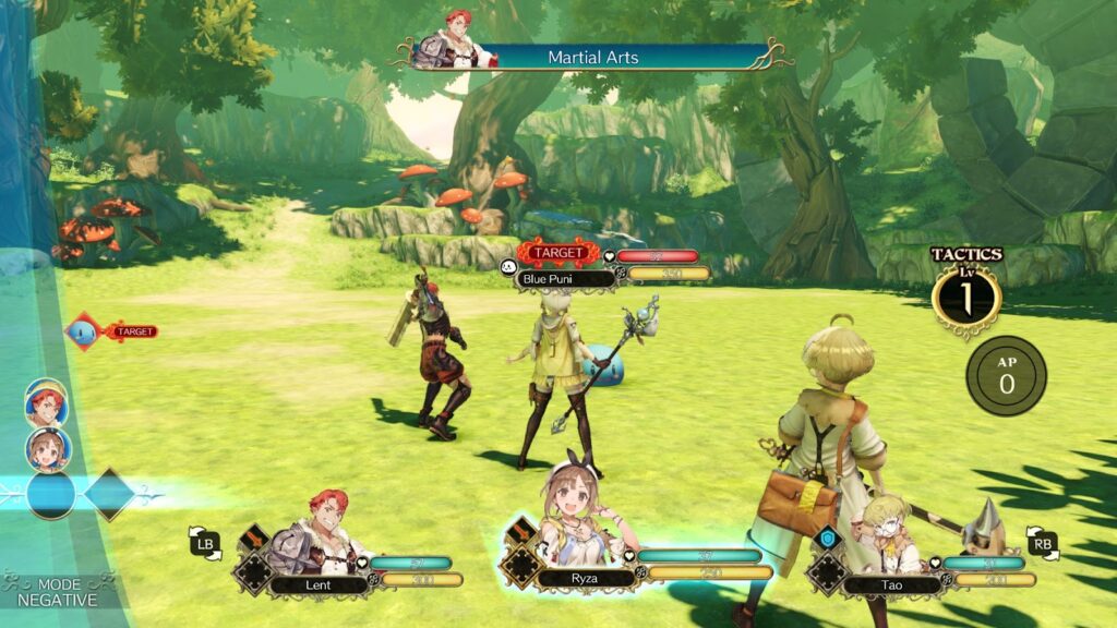 Fighting the Blue Puni in the tutorial battle | Atelier Ryza: Ever Darkness & the Secret Hideout 