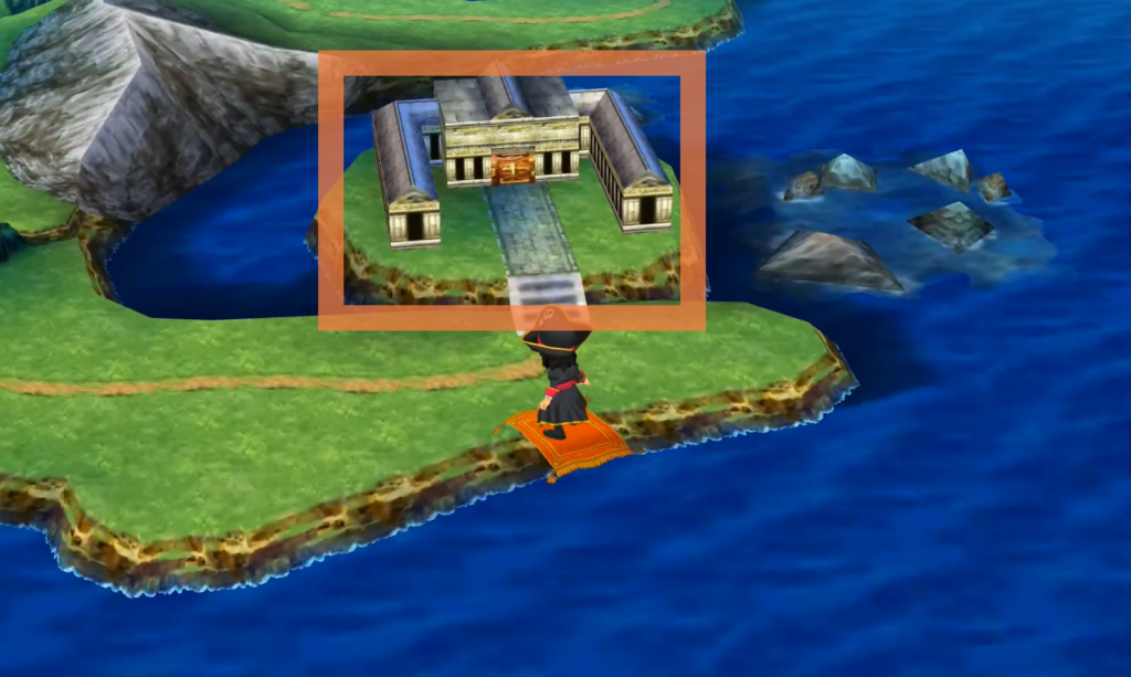 You can easily reach the Grand Conjuratorium using your Flying Carpet | Dragon Quest VII