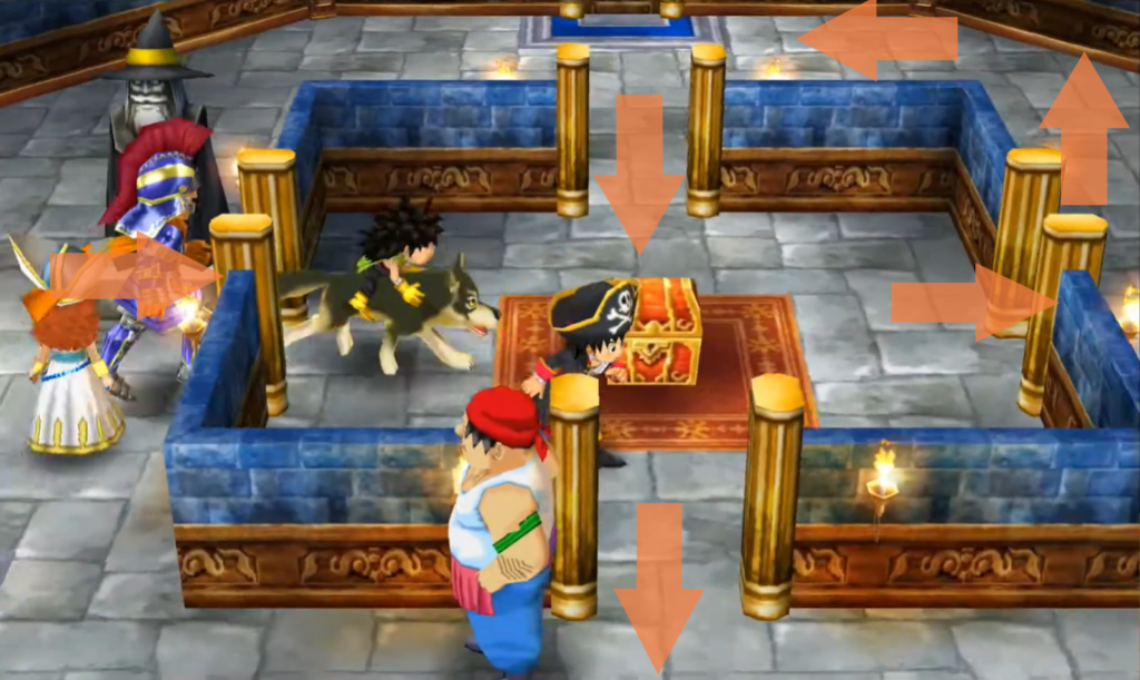 Start from the left and follow this path to unlock the chest | Dragon Quest VII
