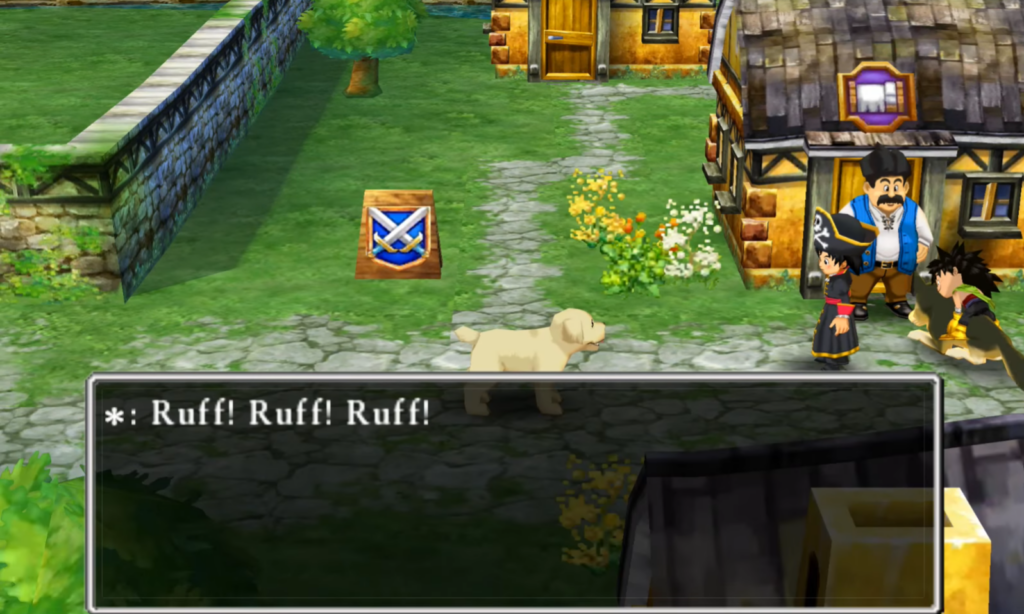 Approach the dog and he’ll enter the weapon shop (1) | Dragon Quest VII