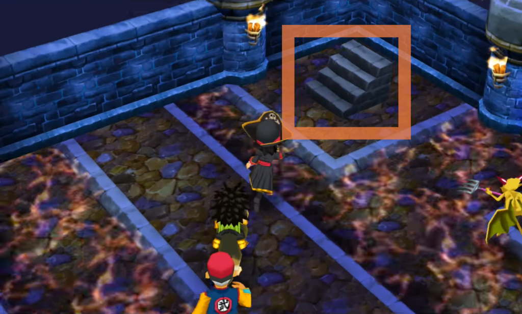 After pressing the switches on the last floor, you’ll be able to access these stairs (2) | Dragon Quest VII
