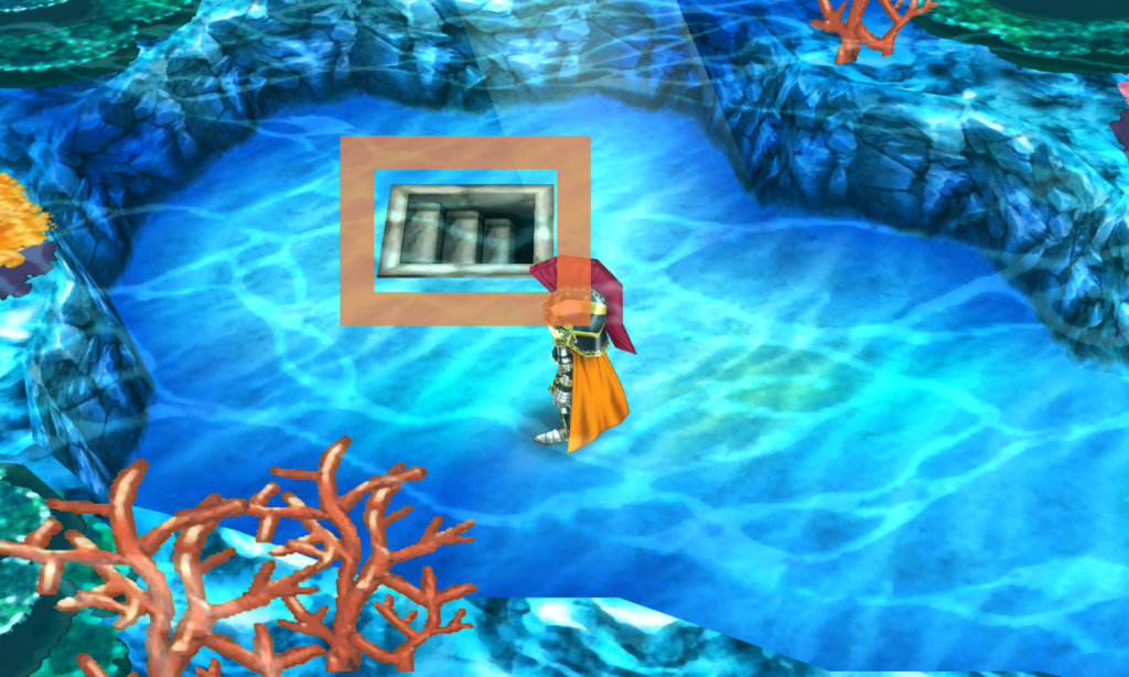 Pick the Mysterious Fragment in this room and head back (2) | Dragon Quest VII