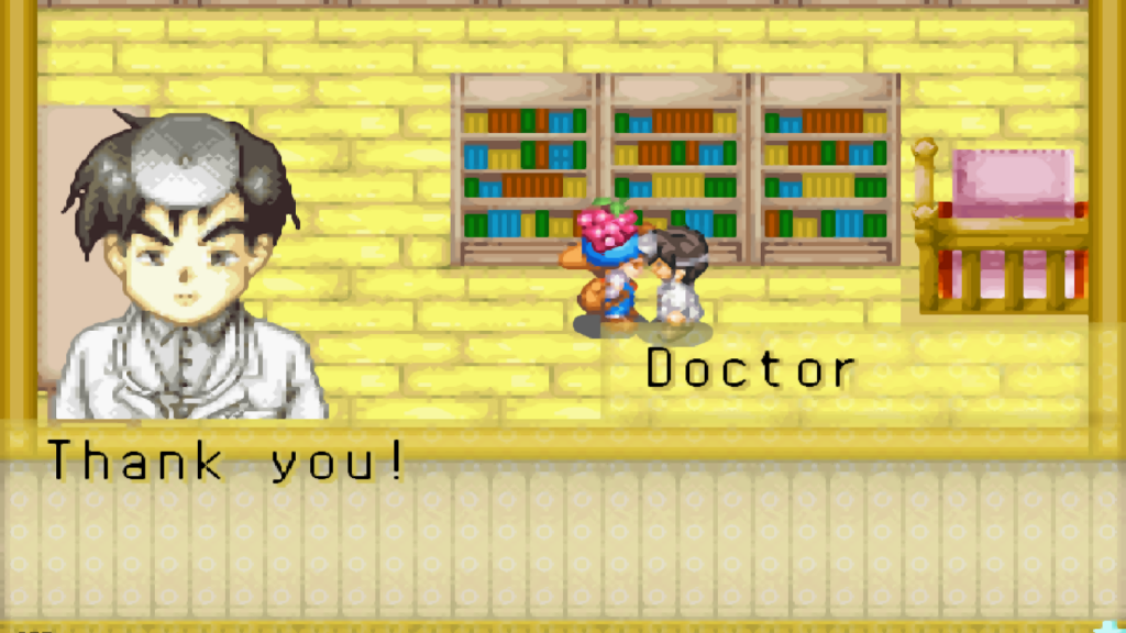 The Doctor receives a wild grape as a gift | Harvest Moon: Friends of Mineral Town