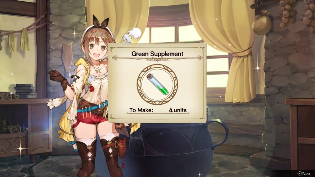 Synthesizing Green Supplements | Atelier Ryza: Ever Darkness & the Secret Hideout 