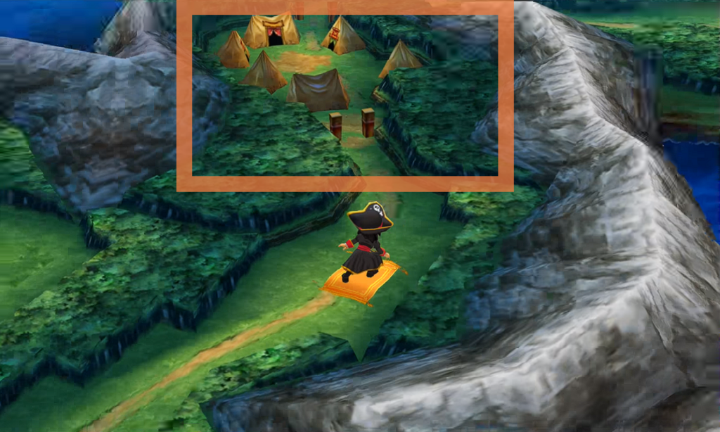 The Roamers encampment will appear on this place on the island | Dragon Quest VII