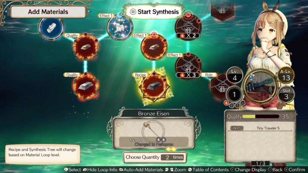 Following the synthesis flow to the Recipe loop | Atelier Ryza: Ever Darkness & the Secret Hideout 
