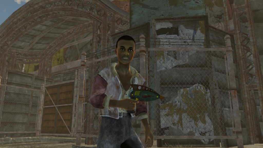 Image of Max wielding the Euclid’s C-Finder | Fallout: New Vegas