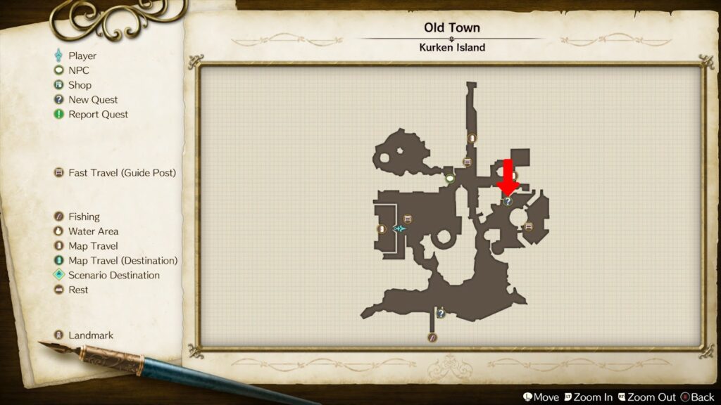 Normal quests in the Old Town map | Atelier Ryza: Ever Darkness & the Secret Hideout