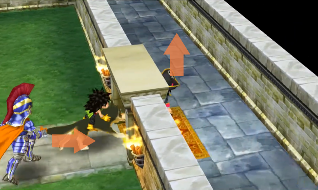 Follow a cross pattern to unlock the entrance to the room (2) | Dragon Quest VII