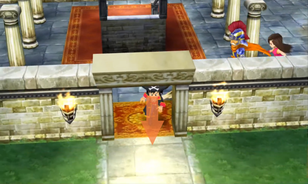 Follow a cross pattern to unlock the entrance to the room (3) | Dragon Quest VII