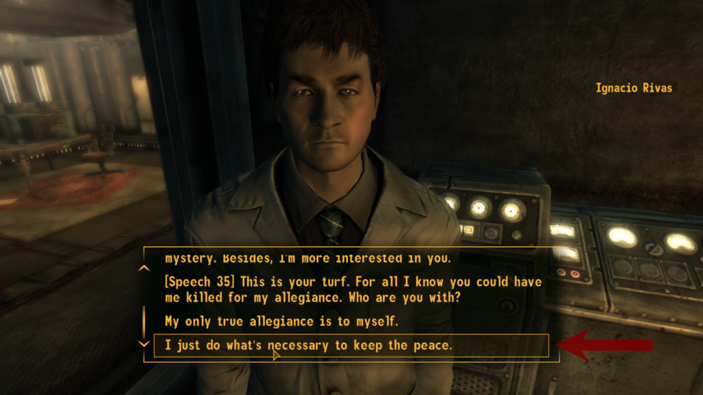 “I just do what’s necessary to keep the peace.” | Fallout: New Vegas