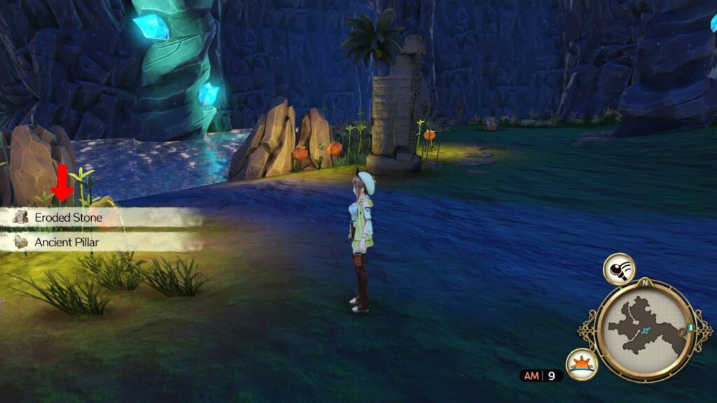 Obtaining an Eroded Stone from the stone pillar | Atelier Ryza: Ever Darkness & the Secret Hideout 