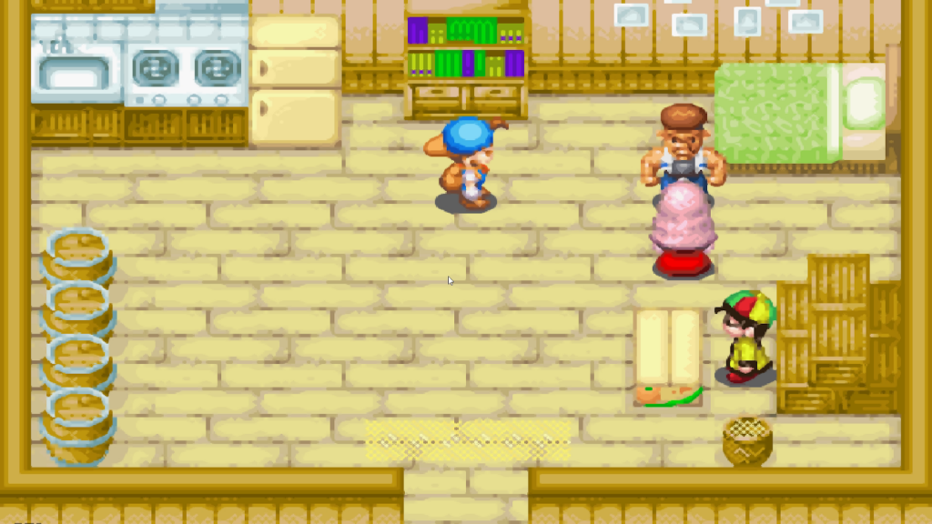 Popuri comes to collect her secret package from Zack | Harvest Moon: Friends of Mineral Town