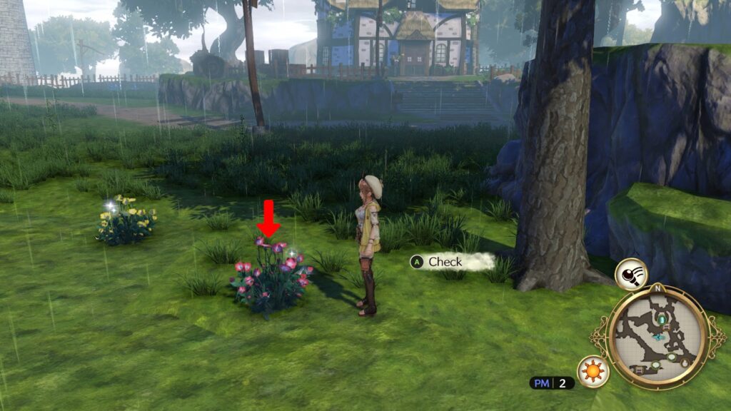 The red flowers in front of Ryza’s house | Atelier Ryza: Ever Darkness & the Secret Hideout 