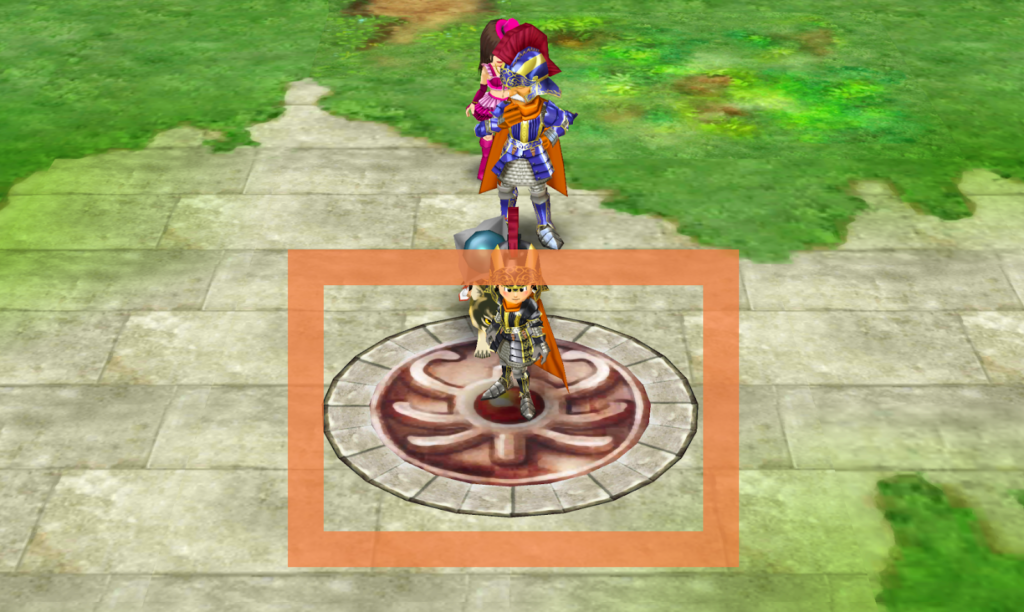 Use the Sacred Stone here and step on the platform to reach the Divine Shrine (1) | Dragon Quest VII