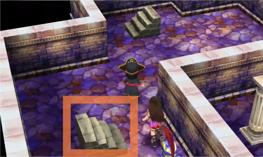 Press the switch and then take these stairs (2) | Dragon Quest VII