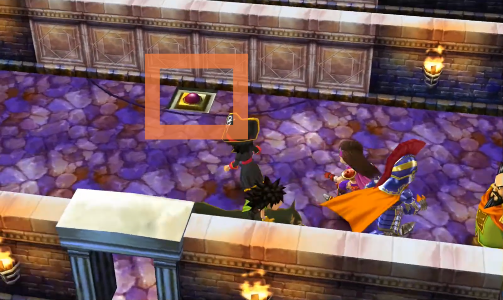 Press the switch and then take these stairs (1) | Dragon Quest VII