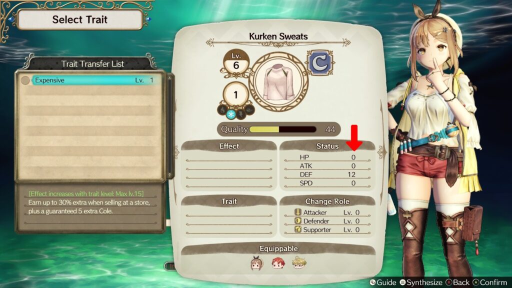 Synthesizing Kurken Sweats and stacking up stat points | Atelier Ryza: Ever Darkness & the Secret Hideout 